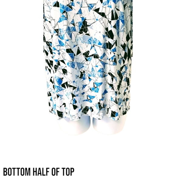 VINCE CAMUTO Women's New Sleeveless Geometric Print Double Layer Hi- Lo Tank Top - Picture 10 of 13